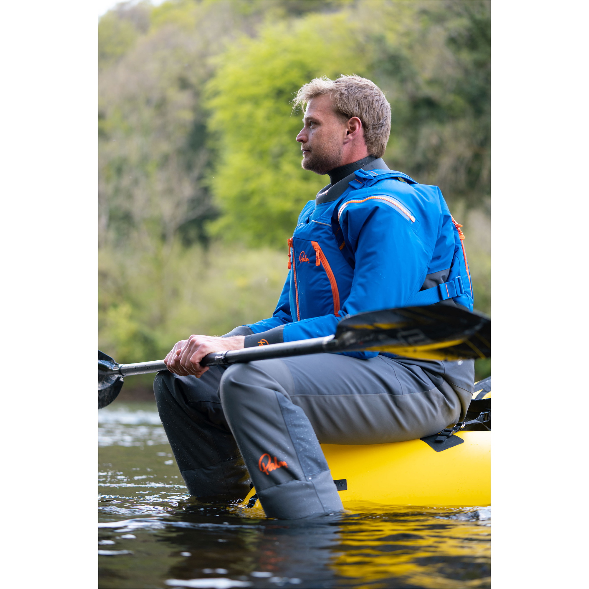 2026 Palm Mens Rogen Drysuit 13188 - Cobalt / Jet Grey